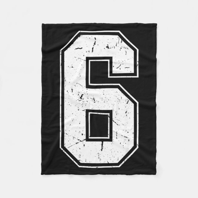 Number 6 Matching Costume 67 Meme Costume Distress Fleecedecke (Vorderseite)