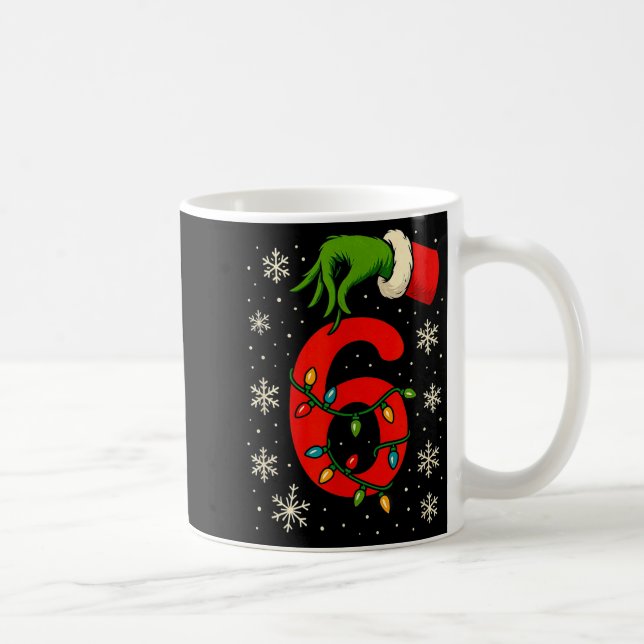 Number 6 Matching Six Seven Meme Christmas Boys Yo Kaffeetasse (Rechts)
