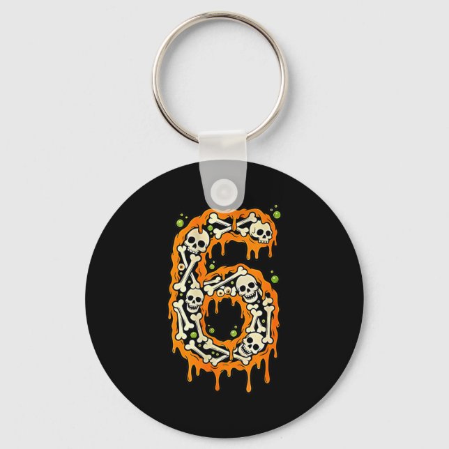 Number 6 Six Seven 6 7 Meme Funny Design Couples H Schlüsselanhänger (Vorderseite)