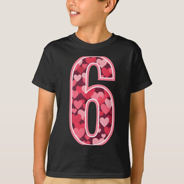Number 6 Tee Six Seven 6 7 67 Valentines Matching  (Vorderseite)