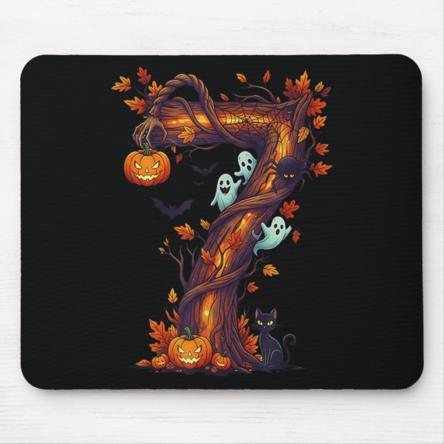 Number 7 67 Meme Halloween Pumpkin Costume Matchin Mousepad (Vorne)