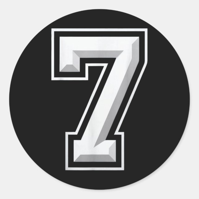 Number 7 67 Meme Matching  Runder Aufkleber (Vorderseite)