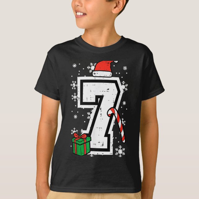 Number 7 Christmas 6 7 Xmas Matching 67 Meme Men W T-Shirt (Vorderseite)