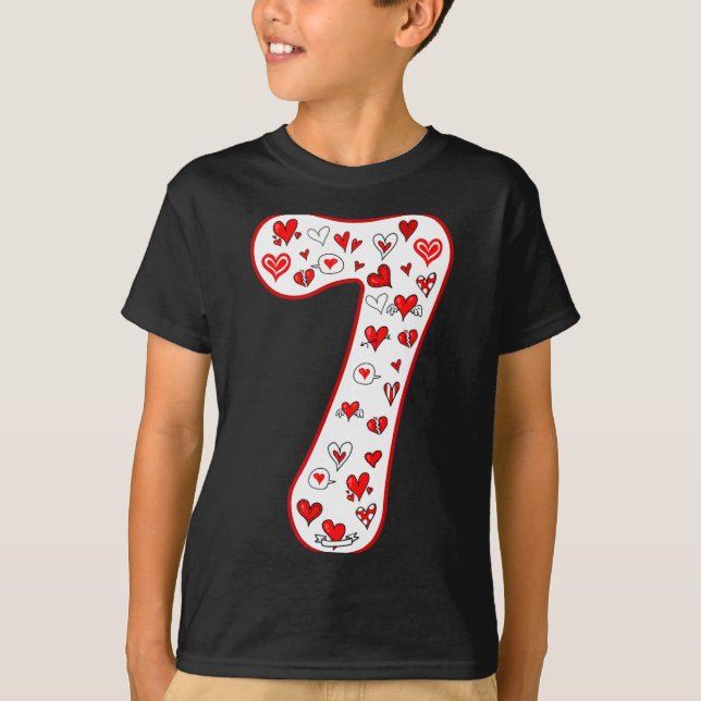 Number 7 Couple Costume Duo 67 Meme Six Seven Vale T-Shirt (Vorderseite)