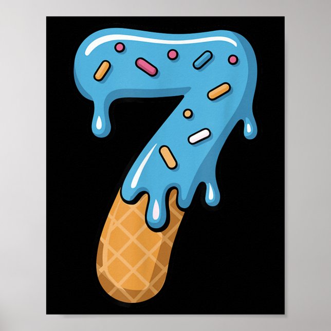 Number 7 Eis Drip 67 Meme Paar passende Ha Poster (Vorne)