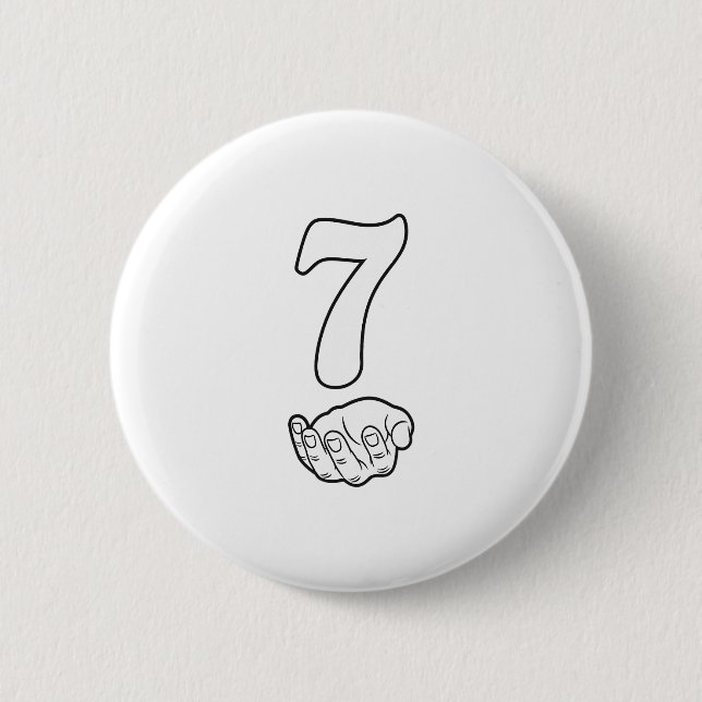 Number 7 Funny 67 Six Seven Meme Hands Couple Matc Button (Vorderseite)
