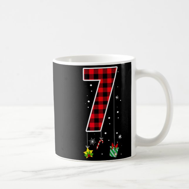 Number 7 Funny Meme Saying 6 7 Six Seven Christmas Kaffeetasse (Rechts)