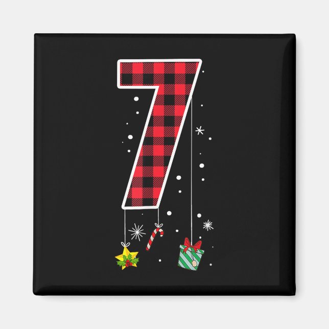 Number 7 Funny Meme Saying 6 7 Six Seven Christmas Magnet (Vorne)