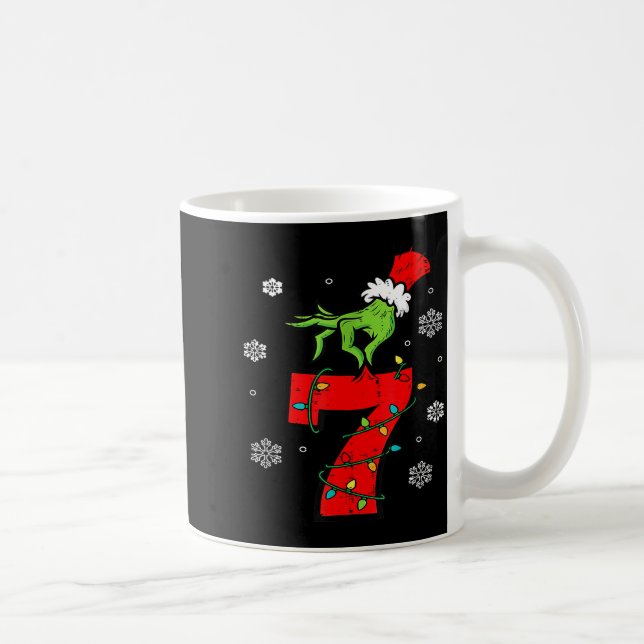 Number 7 Matching 67 Meme 6 7 Christmas Boys Youth Kaffeetasse (Rechts)