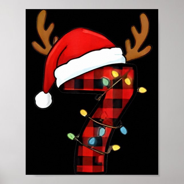 Number 7 Matching 67 Meme Christmas Costume Men Wo Poster (Vorne)