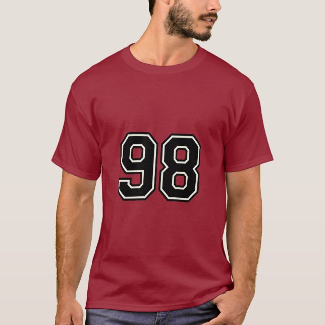 Number 98 Varsity Sports Jersey | 98th Birthday T-Shirt (Vorderseite)