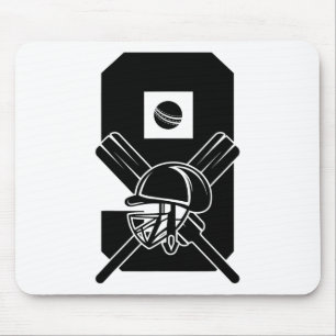 Number 9 Years Cricket 9. Geburtstag Mousepad