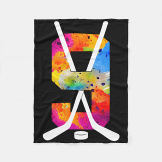 Number 9 Years Ice Hockey 9th Birthday (1)  Fleecedecke