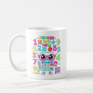 Number Day 2026 Cute Calculator Math Design Kaffeetasse