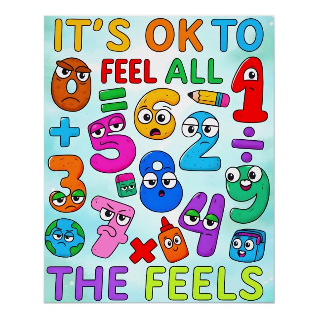 Number Day 2026 Green Calculator Math Design Poster (Vorderseite)