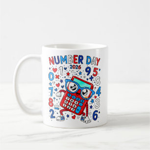 Number Day 2026 Süße Mathe-Rechner-Tasse Kaffeetasse