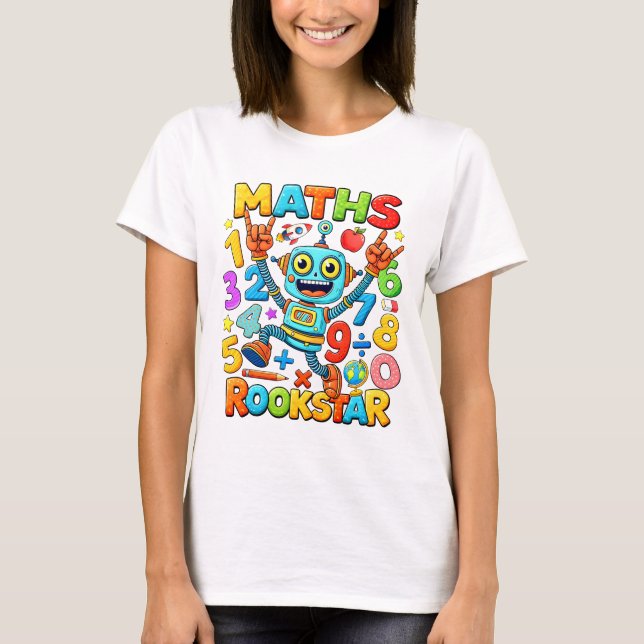 Number Day Colorful Math Numbers T Shirt (Vorderseite)