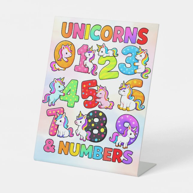 Number Day Funny Cartoon Numbers Design Sockelschild (Vorderseite)
