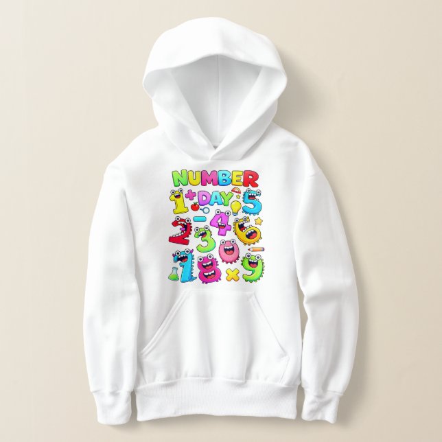 Number Day Funny Cartoon Numbers Hoodie (Ablage )