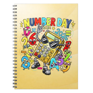 Number Day Maths Notebook | Fun Calculator Numbers Notizblock