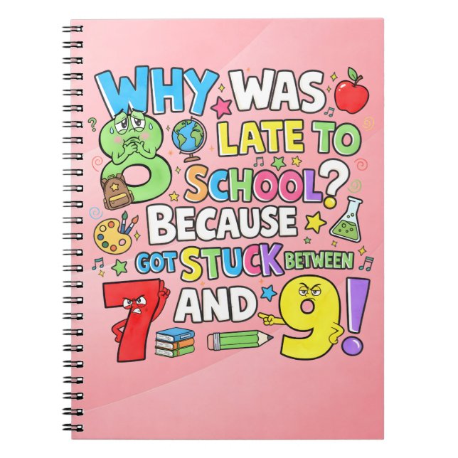 Number Day Maths Notebook | Funny Numbers Joke Notizblock (Vorderseite)