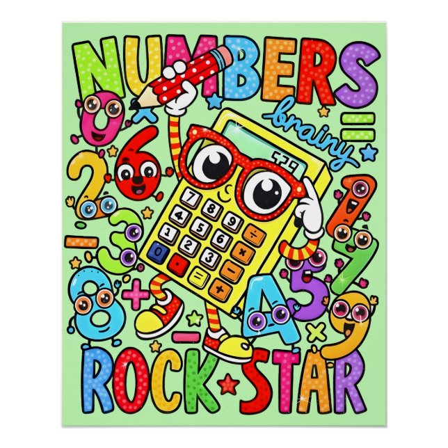 Number Day Maths Poster for Kids | UK School 2026 (Vorderseite)