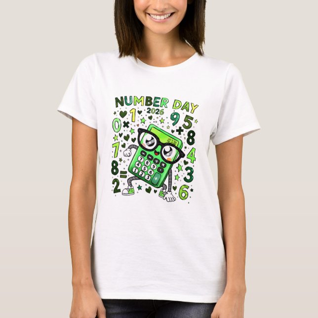 Number Day Maths T Shirt for Teachers and Schools (Vorderseite)