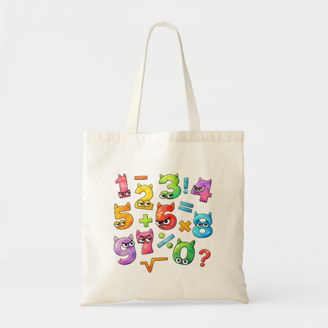 Number Day Tote Bag | Maths Numbers Learning Tragetasche (Vorne)