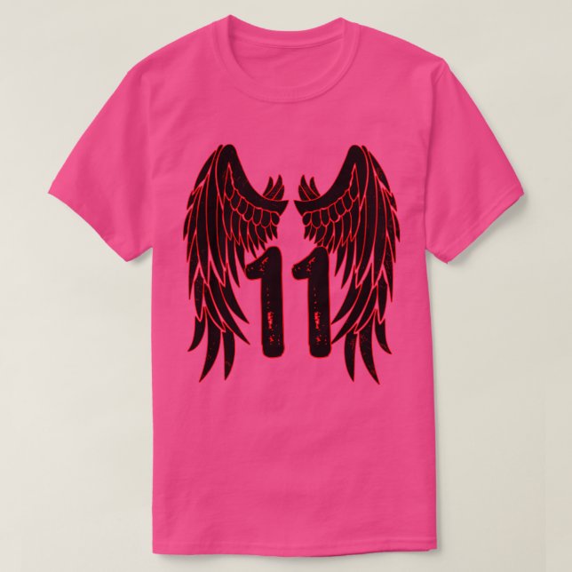 Number Eleven Angel Wings T-Shirt (Design vorne)