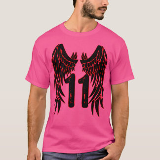 Number Eleven Angel Wings T-Shirt