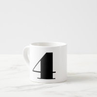 Number Espresso Coffee Tasse