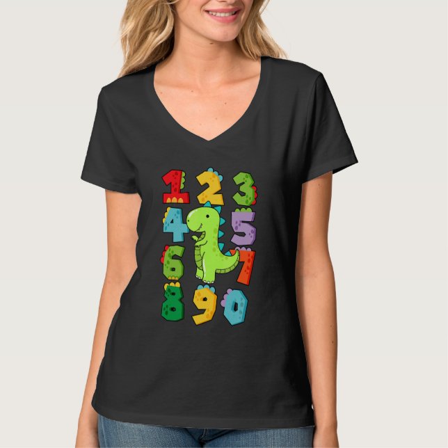 Number Learning calculator costume matc day Math O T-Shirt (Vorderseite)