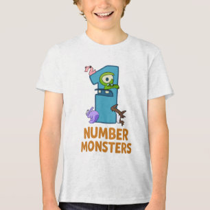 Number Monsters Kids Shirt - Fun Cartoon Math Frie