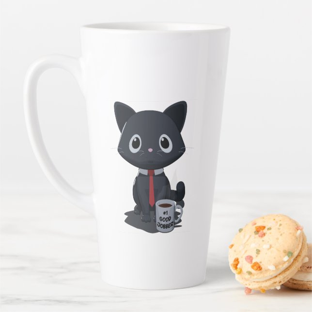 Number One Good Jobber Cat Latte Mug Milchtasse (Beispiel)