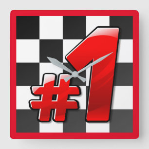 NUMBER ONE QUADRATISCHE WANDUHR