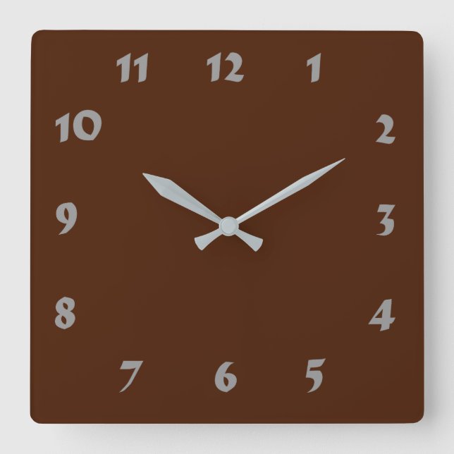 Numberbare braune Uhr (Vorderseite)