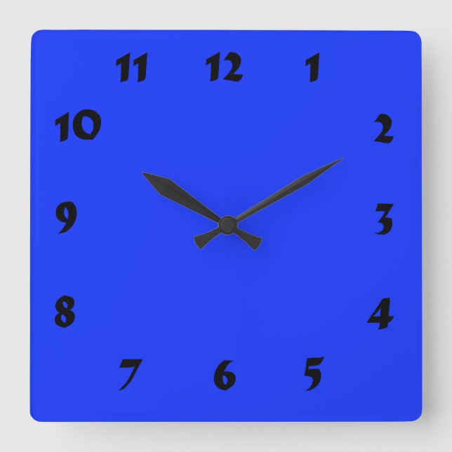 Numberbare, helle Neon Blue Uhr (Vorderseite)