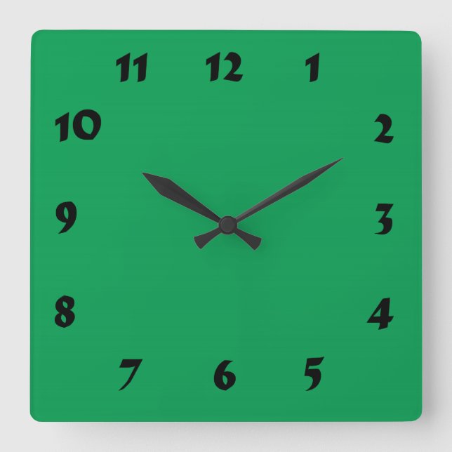 Numberbare mittlere grüne Uhr (Vorderseite)