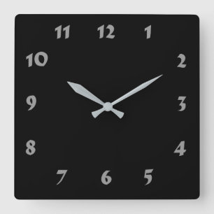 Numberbare schwarze Uhr