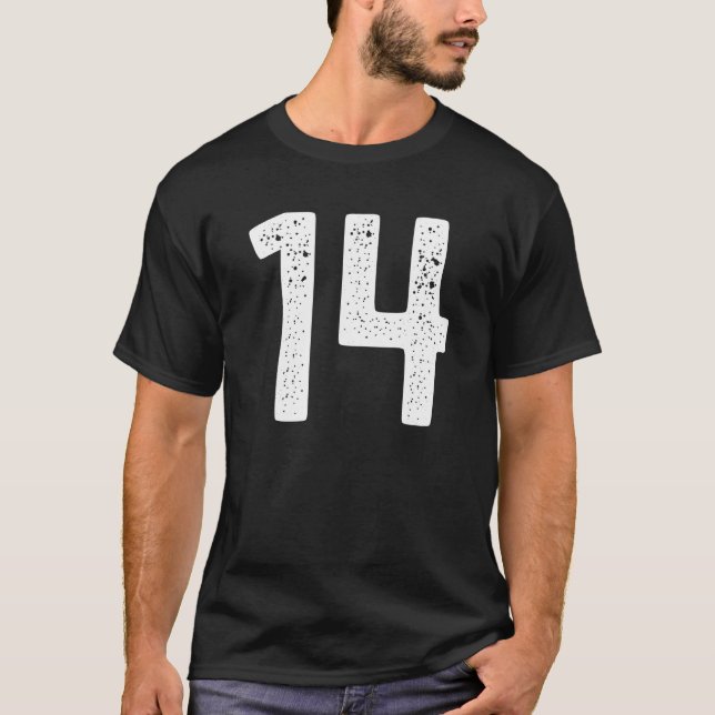 Numbered Practice Jerseys Nummer 14 T Shirt (Vorderseite)