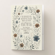 Numbers 6:24–26 Priesterlicher Segen Vintage Flora