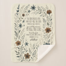 Numbers 6:24–26 Priesterlicher Segen Vintage Flora