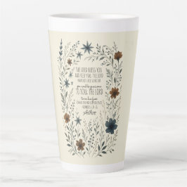 Numbers 6:24–26 Priestly Blessing Vintage Floral Milchtasse
