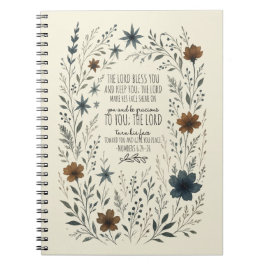 Numbers 6:24–26 Priestly Blessing Vintage Floral Notizblock