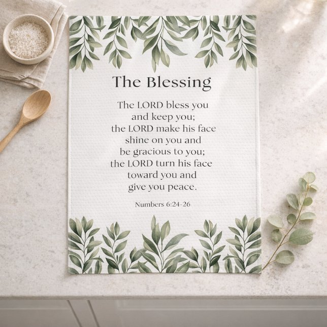 Numbers 6:24-26 The Lord Bless You and Keep You Geschirrtuch (Von Creator hochgeladen)