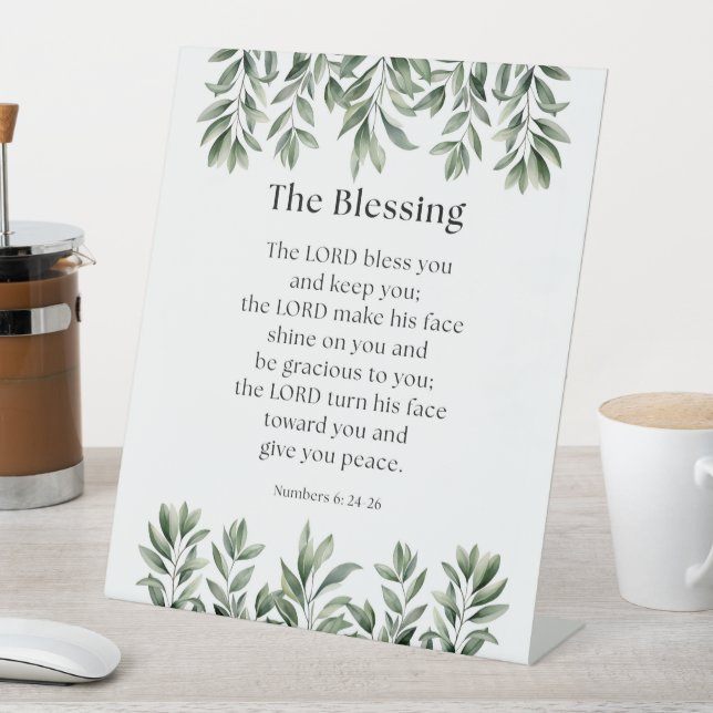 Numbers 6:24-26 The Lord Bless You and Keep You Sockelschild (In Situ)