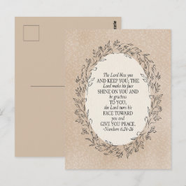 Numbers 6:24–26 The Lord Bless You Neutral Vintage Postkarte