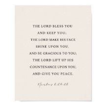 Numbers 6:24-26 The Lord Bless You