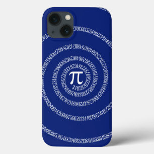 Numbers Spiral for Pi on Navy Blue iPhone 13 Hülle