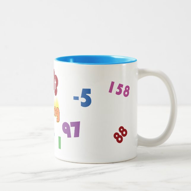 Numberwang-Tasse Zweifarbige Tasse (Rechts)